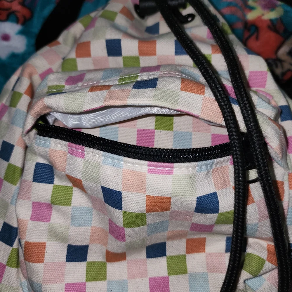 Vans Multi-Color Checkered Drawstring Backpack - Picture 3 of 5